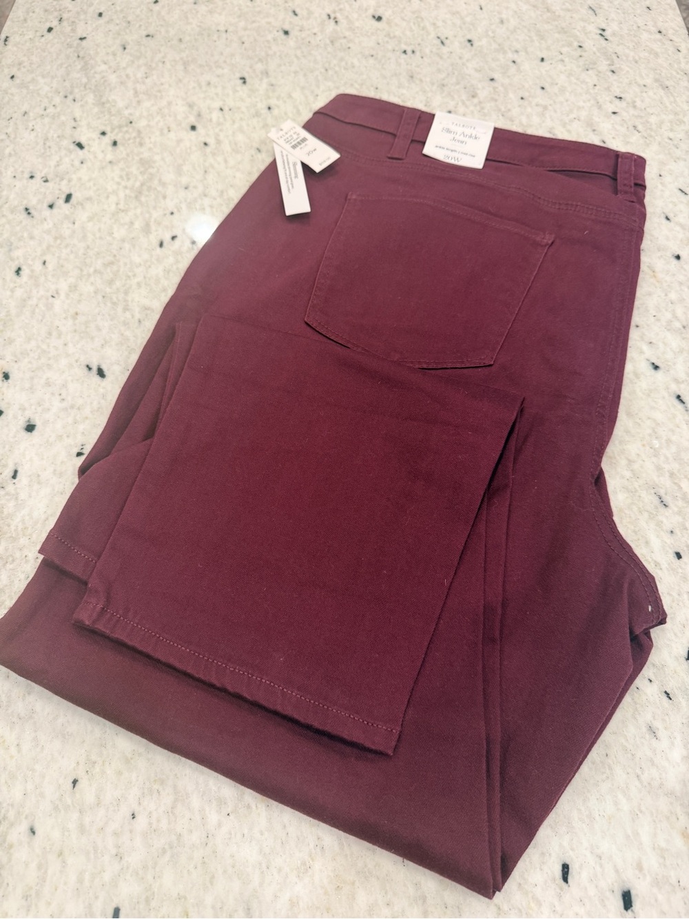 Talbots Straight-Leg Jeans in Wine